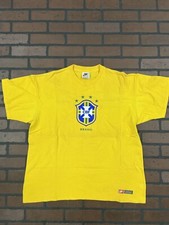 Vintage Nike CBF Brazil Futbol T-Shirt Double Sided Print Rare 90s/00s
