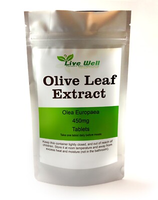 ''Premium Olivenblattextrakt 450 mg Tabletten 300er-Pack - Made in UK - vegan-freundlich''
