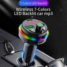 Car Wireless Bluetooth 5.3 FM Transmitter MP3 Player USB Car Charger Adapter