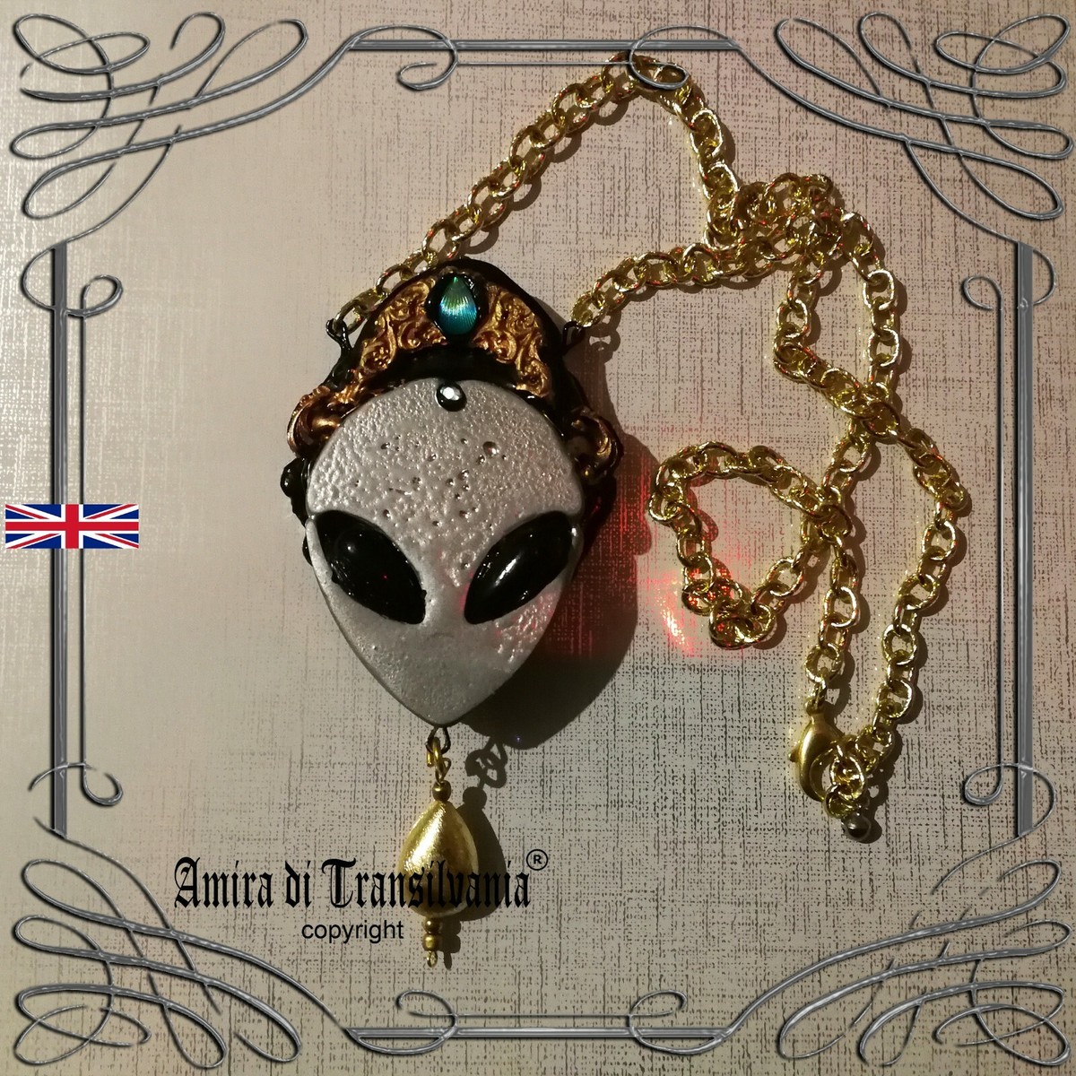 Dark Gothic Jewelry Punk Talisman Necklace Amulet Pendant Lariat