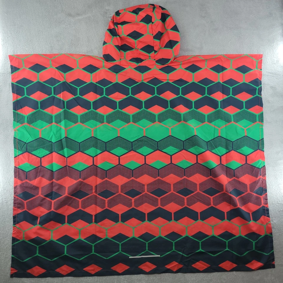 Nike Jacket Mens Small Medium Red Team Kenya Marathon Running Geometric Poncho - Image 2 of 4