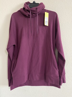 All in Motion funnel neck tunic Sweater  Purple sz xs NWT