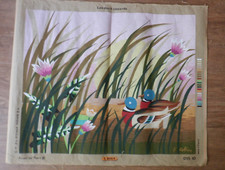 Vtg Royal Paris Steiner Freres Hand Painted Needlepoint Canvas F. Robin Canards