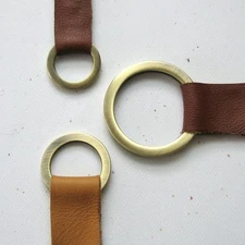 Round Flat Rings Antique Brass Plated Choose 1.5" 1" or 3/4" High Quality Dee