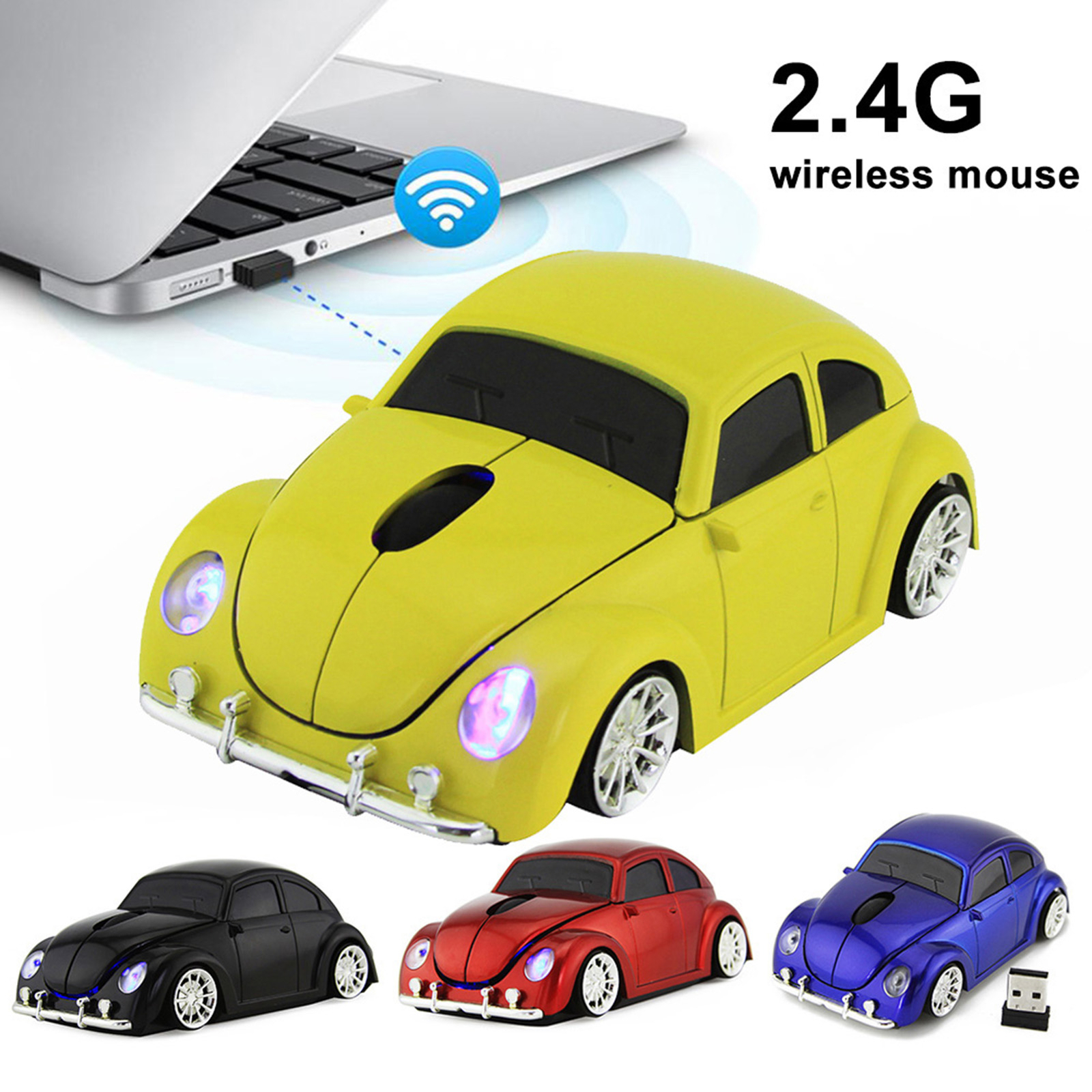 Car-Shaped Wireless Gaming Mouse with Comfort Grip & HD Receiver-image
