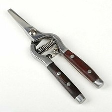 Stainless Steel 8" Grape Pruning Shear Wood Handle Pruning Shear Spring Loaded T