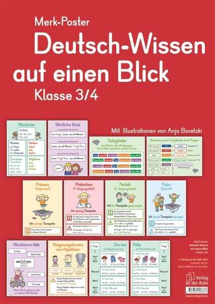 Thumbnail - Merk-poster Deutsch-wissen Auf Einen Blick Klasse 3/4