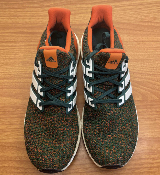 Adidas UltraBoost 4.0 Miami Hurricanes Green Orange Size  display picture 1