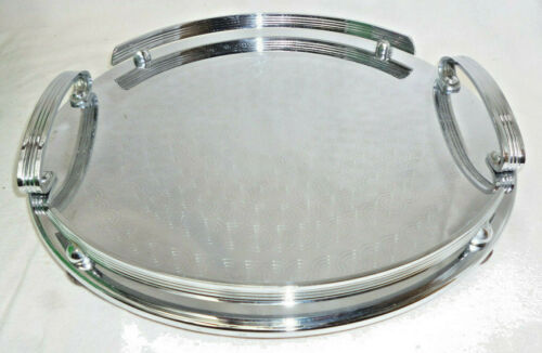 POLISHED ART DECO SERVING TRAY by Ranleigh Australia - 29.5cm diameter - vg cond - Picture 1 of 7