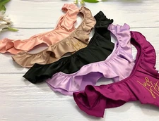 Victorias Secret Dream Angels French Cut Ruffled Rushed Satin Thong XS S M L XL 