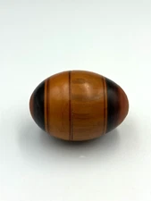 Antique Treen Egg Sewing Etui/Thimble Holder