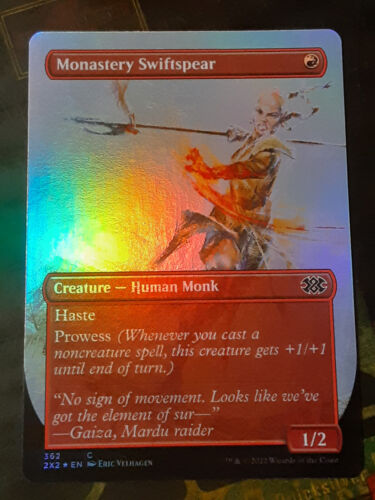 Monastery Swiftspear Borderless FOIL, D Masters 2022 , NM , MTG, FREE SHIPPING - Picture 1 of 4