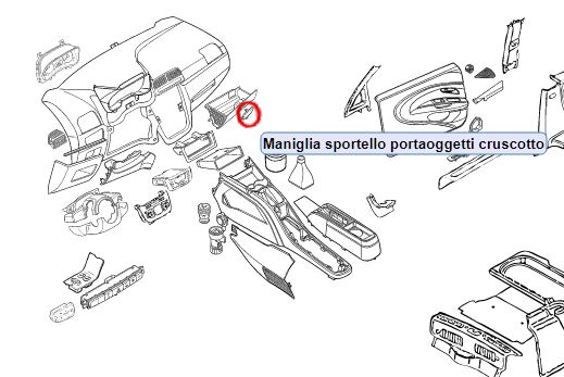 Alzavetro Fiat Grande Punto Maniglia Coperchio Vano Portaoggetti Per Fiat Grande Punto 2005-2013 - Ricambio 735416852, Nero Ricambio Fiat Grande Punto - Foto 9
