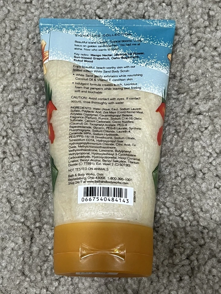 Bath & Body Works Tiki Mango Mai Tai White Sand Body Scrub NEW, RARE 8 Oz - Image 2 of 3