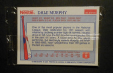 1988 NESTLE DREAM TEAM BASEBALL CARD PACK w/ #2 DALE MURPHY BRAVES on bottom
