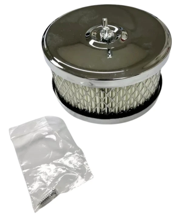 Filtro cromado filtro purificador de aire estilo Hot Rod carburador Desoto Chrysler 1930-1956 Foto 2 de 4