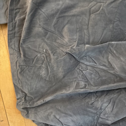 Pair IKEA Sanela Velvet Grommet Curtain Panels Drape Cotton Gray 53’’x112’’ - 第 5/5 張圖片