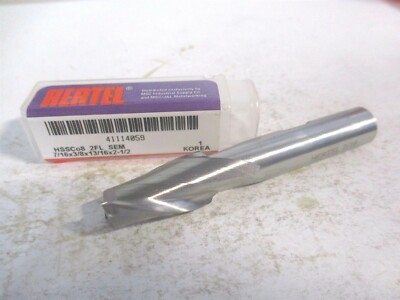 (E2030028) 7/16'' x 13/16'' x 3/8'' x 2-1/2'' OAL Cobalt 2 Flute Square End Mill