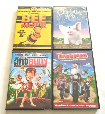 Charlotte's Web, Bee Movie, The Ant Bully & Barnyard DVD Lot