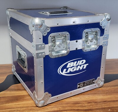 RARE Custom-Made Bud Light Anvil Road Flight Hard Padded Case (16''x15''x15'')