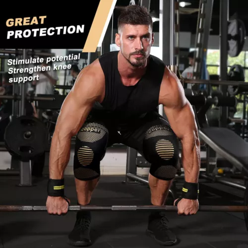 Copper Knee Sleeve Running Working Out Fitness Weightlifting for Women and Men - Picture 18 of 24