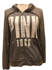 Victoria's Secret Pink Women's Sweatshirt 1986 Gray Hoodie Size S EUC
