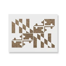 Maryland Flag Stencil - Durable & Reusable Mylar Stencils