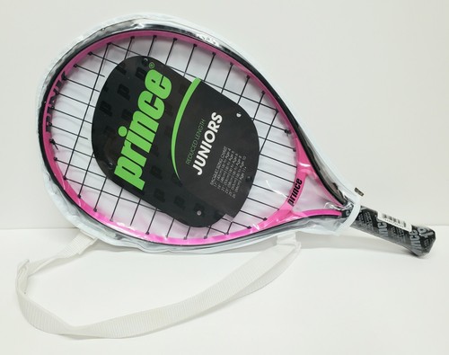 NEW 19in Prince Junior Racquet with Cover, Pink and Black. For up to age 5
