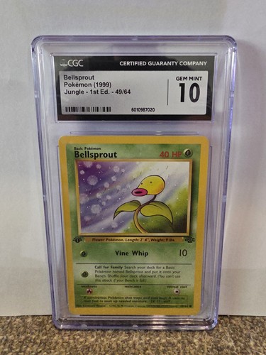 Bellsprout (1st Edition) graded CGC 10 for sale on eBay