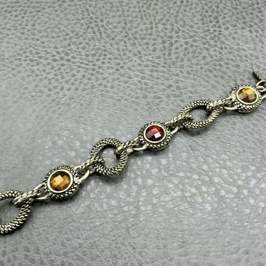 Lia Ophia веревки ссылка переключатель браслет золотистый многоцветный граненый стеклянный ободок - Изображение 4 из 4