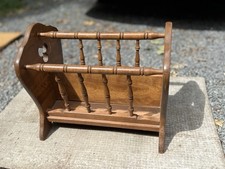 Vintage Ethan Allen Heirloom Hardwood Tavern Magazine Rack