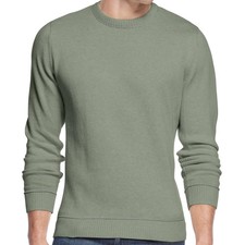 Club Room Mens Sweater 3XL Gypsy Green Heather 100 Cotton Crew Neck