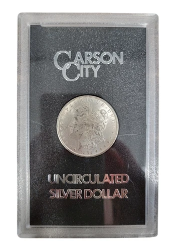 1884 GSA Holder Carson City Mint Uncirculated Morgan Silver Dollar, Box, COA