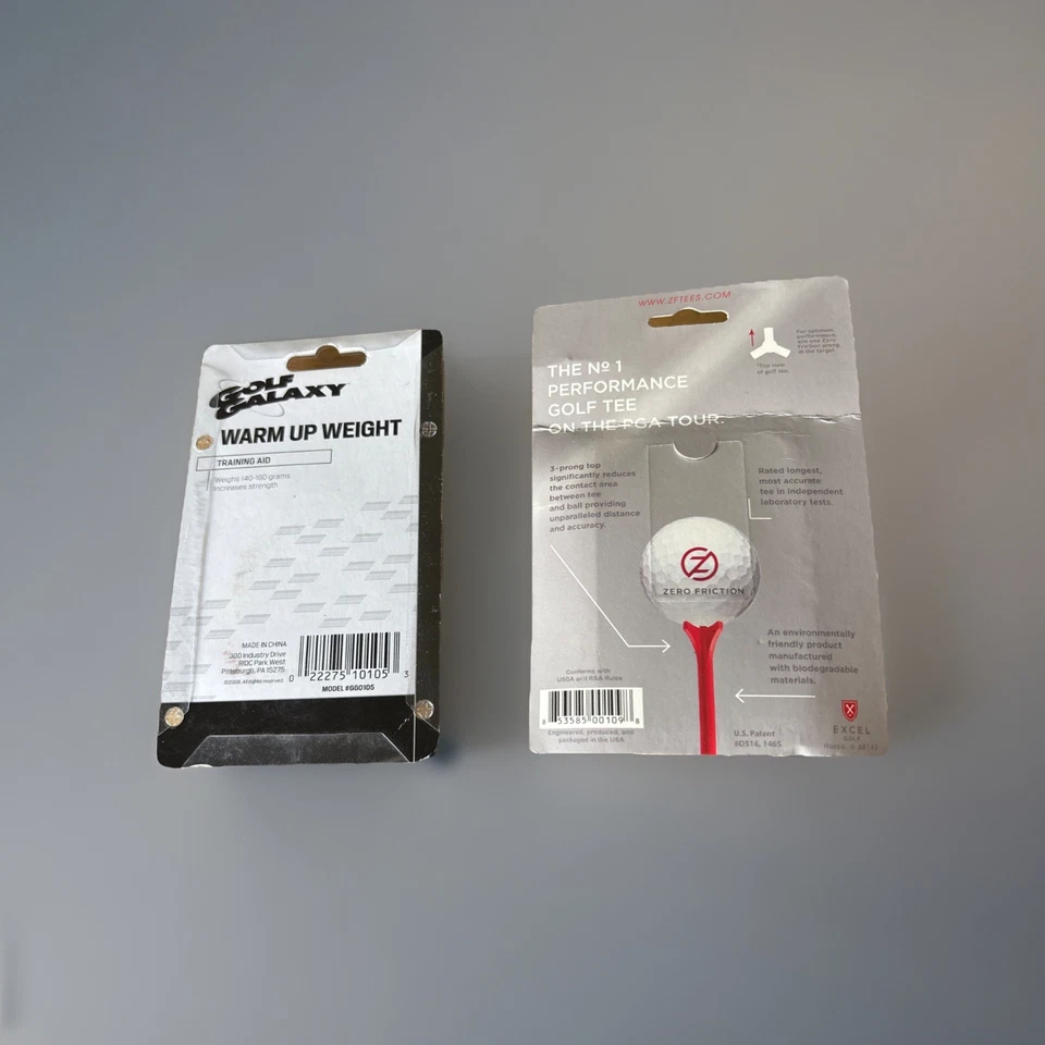 Camisetas Golf Galaxy Calentamiento Peso (1) y Rendimiento Zero Friction 2 3/4 (50) Nuevas en Caja Foto 4 de 4