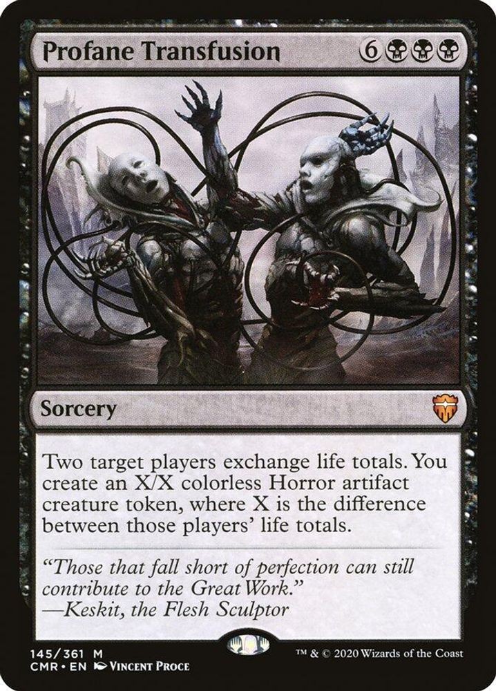 2020 Magic: The Gathering: CMR - Profane Transfusion (#145, M, Near Mint)