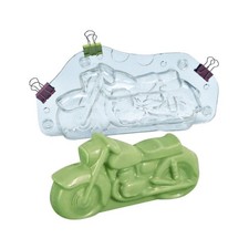 3D Plastic Clear Motorcycle Shape Chocolate Moulds Fondant Mold Clay Candy Molds