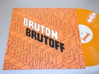 various - bruton brutoff orange vinyl lp - library, electronic, ambient, trunk