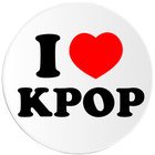 I Love KPop - Circle Sticker Decal 3 Inch - Korean Popular Music Pop Idol