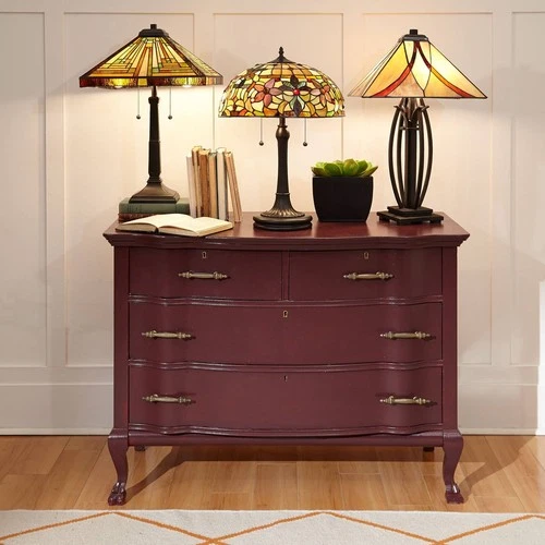 Quoizel Ashville 25" High Bronze Art Glass Tiffany-Style Table Lamp - Picture 6 of 6