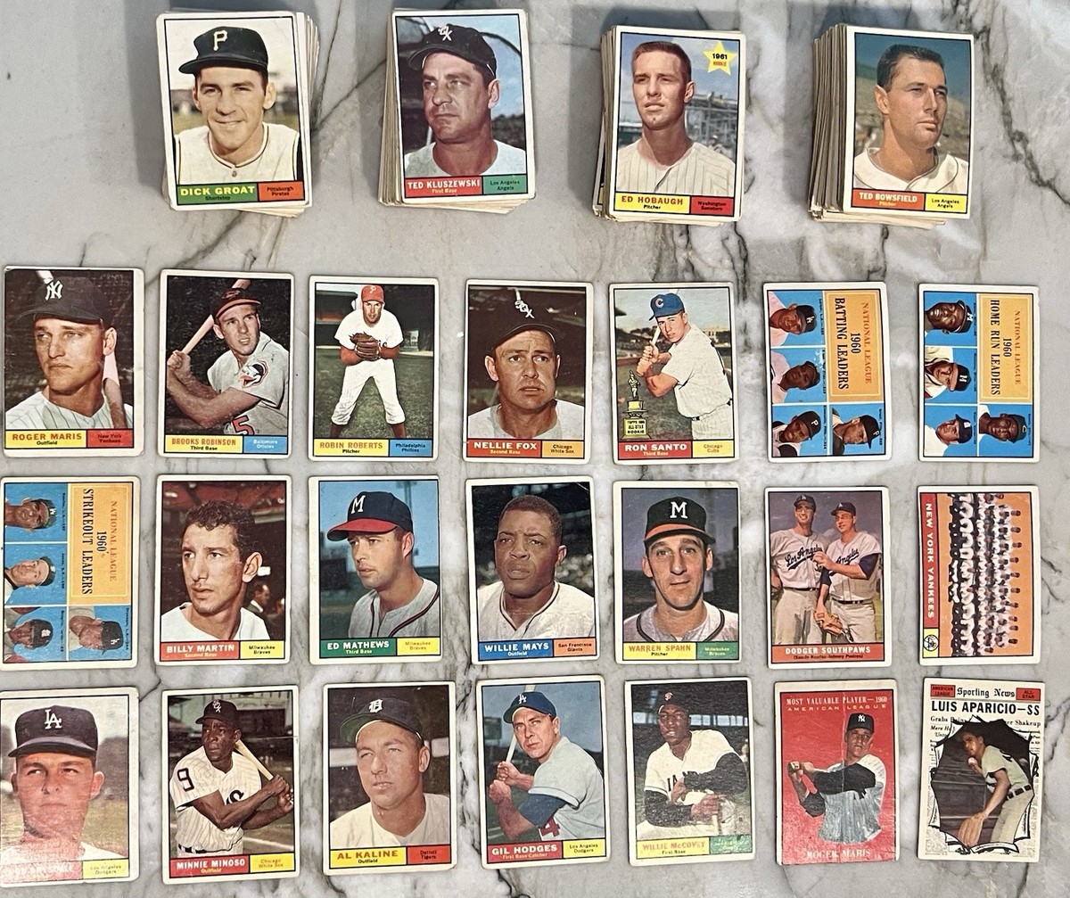 バ*ん様 TOPPS ART CARD 世界に２枚 1961 Topps Baseball Lot 220 Different Cards Partial Starter Set | eBay