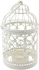 Vogelkäfig-Kerzenhalter Dekoration,White Metal Vogelkäfig Laterne, Vintage dekor