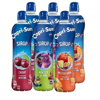 Capri-Sun Sirup + Vitamine Mix, Multifrucht, Monster Alarm, Kirsche, 6 x 600ml