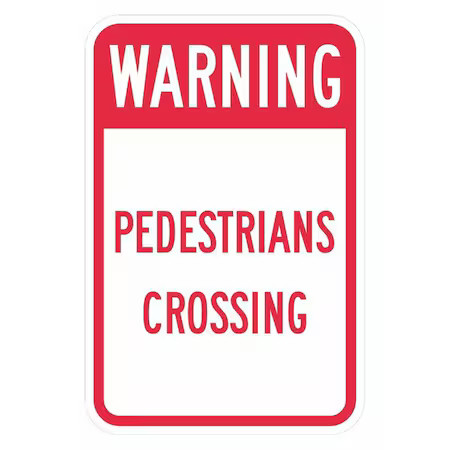 Lyle T1-1629-Eg_12X18 Pedestrian Crossing Traffic Sign, 18 In H, 12 In W,