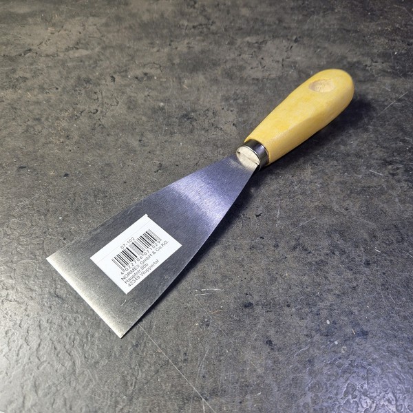 Normex Malerspachtel 50Mm Stahlblatt 0,7Mm Holzgriff Spachtel Trockenbau-image