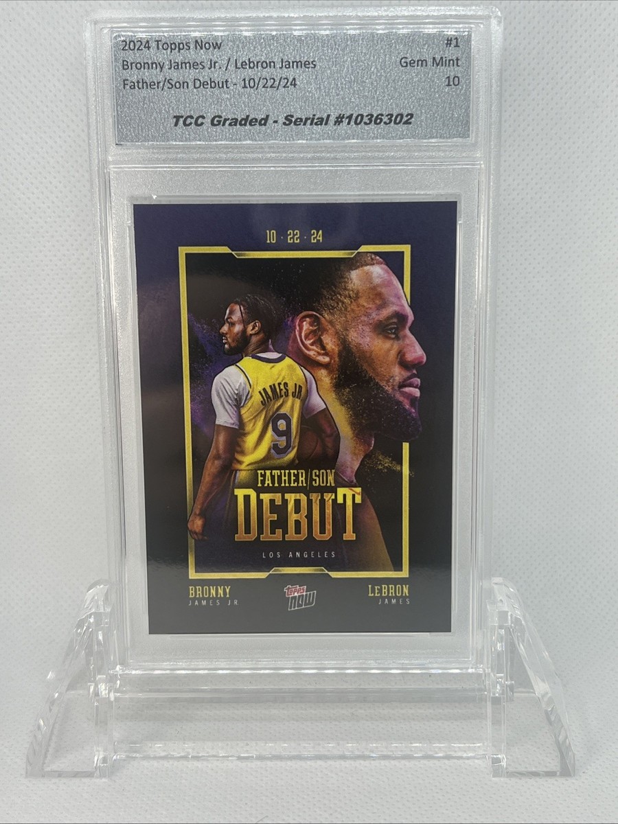 NBAカード Lebron James topps now 4枚セット 2024 Topps Now Lebron James Bronny Jr Father Son Debut TCC