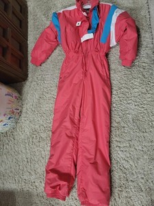 Roffe Dazzeler Women’s Vintage 80's One Piece Ski Suit Size 6 Pink, Teal, White