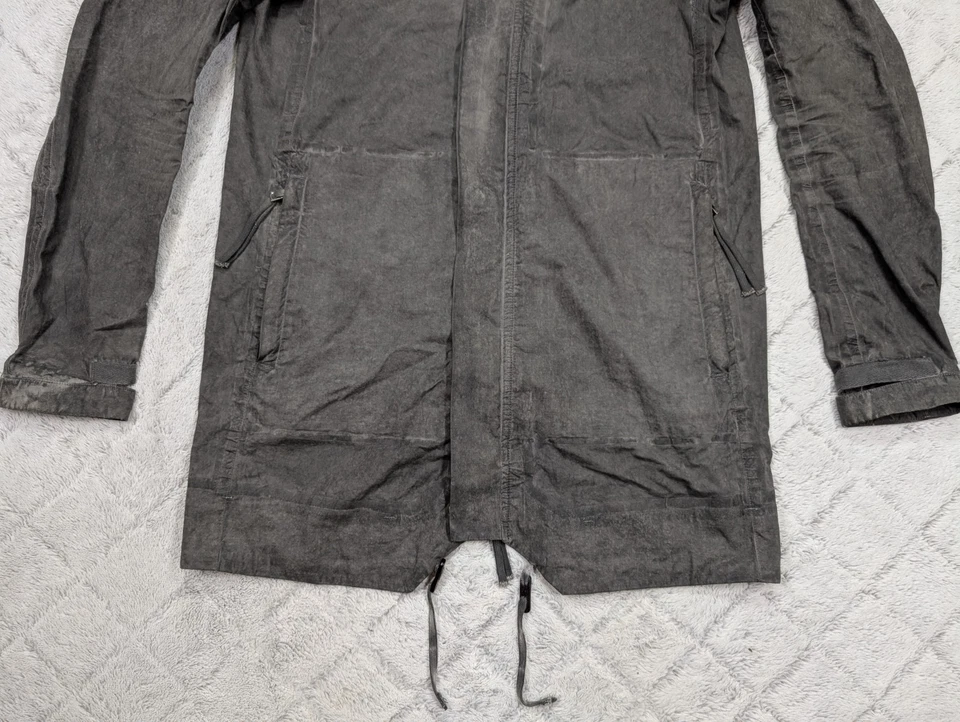 Куртка мужская Boris Bidjan Saberi M серая серебристая уличная SS16 на молнии Snap F19201 - Изображение 3 из 4