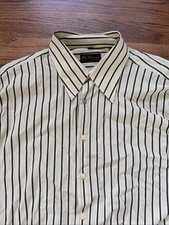 Vintage Ben Sherman Striped Shirt - Size L - Mod Style / Long Sleeve C20