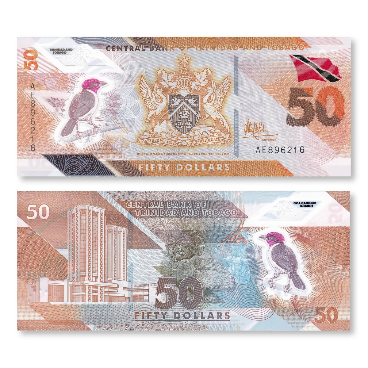 Trinidad & Tobago Full Set: 1–100 Dollars, 2019-2021, B236–B241