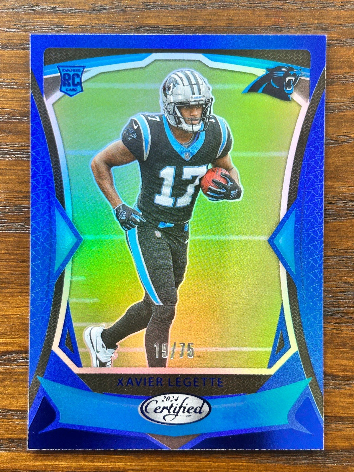 2024  Panini Certified  Blue Mirror #123 Xavier Legette /75 (RC) Panthers